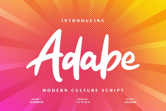 Adabe: A Script Font for Dynamic Web Design