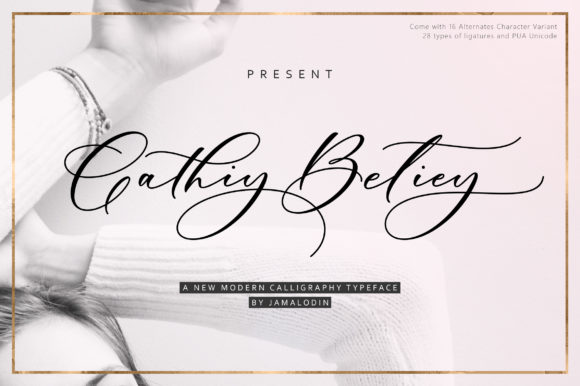 Cathiy Betiey: A Script Font for Campaign Creativity