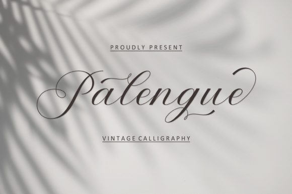 Palengue: A Script Font for Elegant Editorial Design