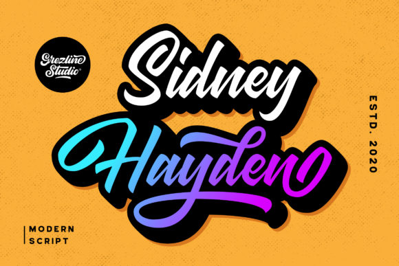 Sidney Hayden: A Script Font for Web Design Excellence